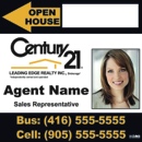 Century 21 Open House Sign